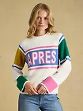 Thumbnail 2 of Joules Women's Apres Colourblock Knitted Jumper - Cream