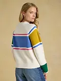 Thumbnail 3 of Joules Women's Apres Colourblock Knitted Jumper - Cream
