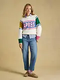 Thumbnail 7 of Joules Women's Apres Colourblock Knitted Jumper - Cream