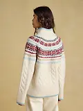 Thumbnail 3 of Joules Women's Cable Knit Fair Isle Half Zip Jumper - Cream
