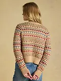 Thumbnail 3 of Joules Women's Woodland Pattern Cotton Blend Knitted Cardigan - Oatmeal