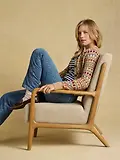 Thumbnail 4 of Joules Women's Woodland Pattern Cotton Blend Knitted Cardigan - Oatmeal