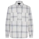 Thumbnail 1 of Belstaff Men's Cotton Check Outpost Flannel Shirt - Silver Birch / Quarry Blue / Line Blue