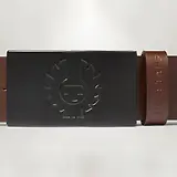 Thumbnail 3 of Belstaff Men's Calf Leather Phoenix Buckle Belt - Ebony