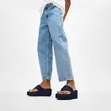 Thumbnail 2 of FitFlop Women's PLATFFORMS Denim Wedge Toe-Post Sandals - Dark Denim