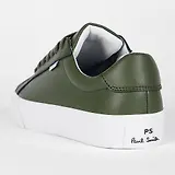 Thumbnail 3 of PS By Paul Smith Men's Coated Leather Amos Trainers - Khaki