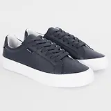 Thumbnail 4 of PS By Paul Smith Men's Coated Leather Amos Trainers - Dark Navy