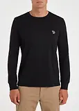 Thumbnail 2 of PS By Paul Smith Men's Cotton Zebra Logo Long-Sleeve T-Shirt - Black
