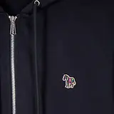 Thumbnail 4 of PS By Paul Smith Men's Cotton Zip-Front Zebra Logo Hoodie - Dark Navy