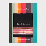 Thumbnail 2 of Paul Smith Men's Organic-Cotton Mixed Stripe 3 Pack Boxer Briefs - Black