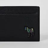 Thumbnail 4 of Paul Smith Men's Pebble-Grain Leather Zebra Card Holder - Black