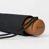 Thumbnail 4 of Paul Smith Men's Signature Stripe Trim Telescopic Umbrella - Black