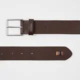 Thumbnail 2 of Paul Smith Men's 'Artist Stripe' Stitch Leather Belt - Chocolate