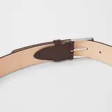 Thumbnail 3 of Paul Smith Men's 'Artist Stripe' Stitch Leather Belt - Chocolate