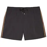Thumbnail 1 of Paul Smith Men's Swim Shorts With 'Artist Stripe' Trim - Black