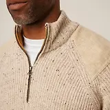 Thumbnail 7 of Peregrine Men's Foxton Made In England Quarter Zip Jumper - Oatmeal