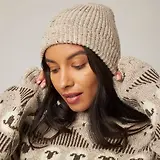 Thumbnail 2 of Peregrine Porter Made In England Ribbed Beanie - Oatmeal