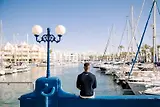 Thumbnail 10 of Peregrine Men's Island Crochet Polo Shirt - Navy