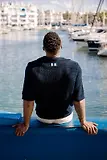 Thumbnail 8 of Peregrine Men's Island Crochet Polo Shirt - Navy
