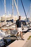 Thumbnail 9 of Peregrine Men's Island Crochet Polo Shirt - Navy