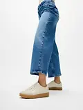 Thumbnail 7 of FitFlop Women's RALLY T-TOE Leather/Suede Crepe Trainers - Paris Beige