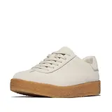 Thumbnail 4 of FitFlop Women's RALLY T-TOE Leather/Suede Crepe Trainers - Paris Beige
