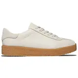 Thumbnail 1 of FitFlop Women's RALLY T-TOE Leather/Suede Crepe Trainers - Paris Beige