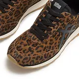 Thumbnail 7 of FitFlop Women's Retro-Q FF Suede Trainers - Leopard Print