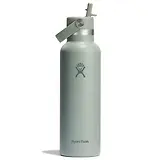 Thumbnail 1 of Hydro Flask 21oz (621ml) Standard Mouth Bottle with Flex Straw Cap - Agave