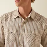 Thumbnail 4 of Ariat Men's Retro Hesper Fitted Snap Shirt - Sandshell Stripe