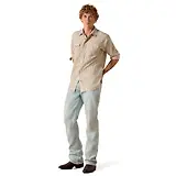 Thumbnail 3 of Ariat Men's Retro Hesper Fitted Snap Shirt - Sandshell Stripe