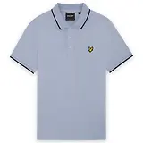 Thumbnail 1 of Lyle & Scott Men's Tipped Polo Shirt - Bubble Blue/Jet Black