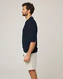 Thumbnail 5 of Peregrine Men's Island Crochet Polo Shirt - Navy