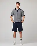 Thumbnail 2 of Peregrine Men's Island Crochet Button Polo Shirt - Navy