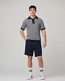 Thumbnail 3 of Peregrine Men's Island Crochet Button Polo Shirt - Navy