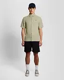 Thumbnail 3 of Lyle & Scott Men's Short Sleeve Linen Shirt - Seagrass