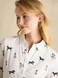 Thumbnail 5 of Joules Women's Eleanor Tomlinson Jersey Shirt - Cream Dogs