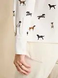 Thumbnail 6 of Joules Women's Eleanor Tomlinson Jersey Shirt - Cream Dogs