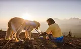 Thumbnail 9 of RUFFWEAR Trail Runner Ultralight Dog Bowl - Blue Pool
