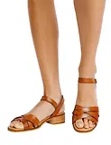 Thumbnail 3 of Penelope Chilvers Women's Heeled Shepherdess Leather Sandals - Tan
