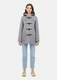 Thumbnail 2 of Gloverall Women's Short Slim Fit Freda Duffle Coat Silver Prince of Wales