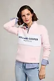 Thumbnail 2 of Holland Cooper Women's Sporting Heritage Zip Henley - Pink