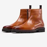 Thumbnail 2 of Oliver Sweeney Men's Swanley Antiqued Leather Zip Boots - Tan