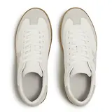 Thumbnail 4 of FitFlop Women's The Dash FF T-Toe Leather/Suede Trainers - Urban White Mix