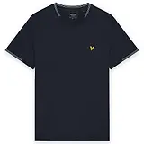 Thumbnail 1 of Lyle & Scott Men's Fine Tipped T-Shirt - Dark Navy/Chalk Blue