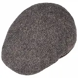Thumbnail 2 of Stetson Texas Wool Herringbone Flat Cap Hat - Anthracite Melange