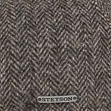 Thumbnail 4 of Stetson Texas Wool Herringbone Flat Cap Hat - Anthracite Melange