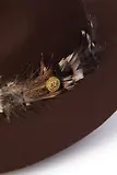 Thumbnail 8 of Holland Cooper Trilby Hat Iridescent Feather Band - Chocolate