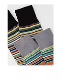 Thumbnail 5 of Paul Smith Men's Signature Stripe Socks - 2 Pack - Black & Grey - One Size