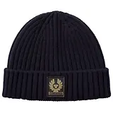 Thumbnail 1 of Belstaff Men's Lambswool Watch Beanie Hat - Dark Ink